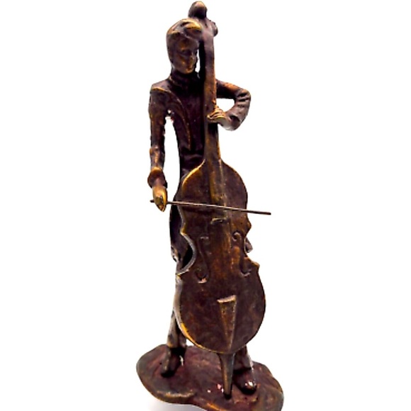 CELLO MUSICIAN ⭐️ bronze /brasssculpture